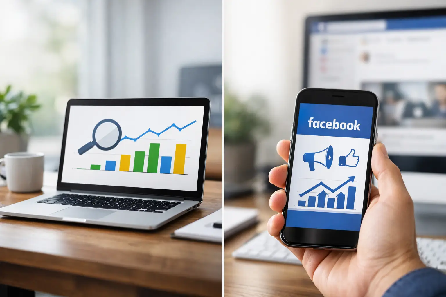 Google Ads versus Facebook ads for UK SMEs